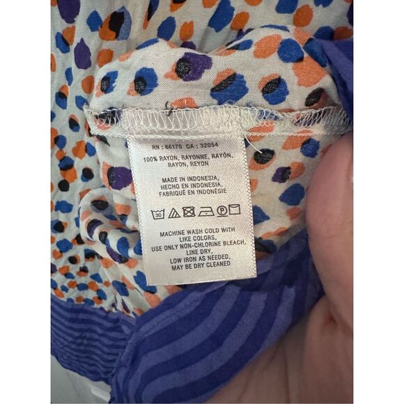 Maeve Anthropologie Women's Polka Dot Sleeveless Blouse  Multicolor Size 0 - Picture 5 of 8